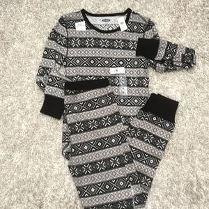 Old Navy women’s Pajama set. Black, gray and white